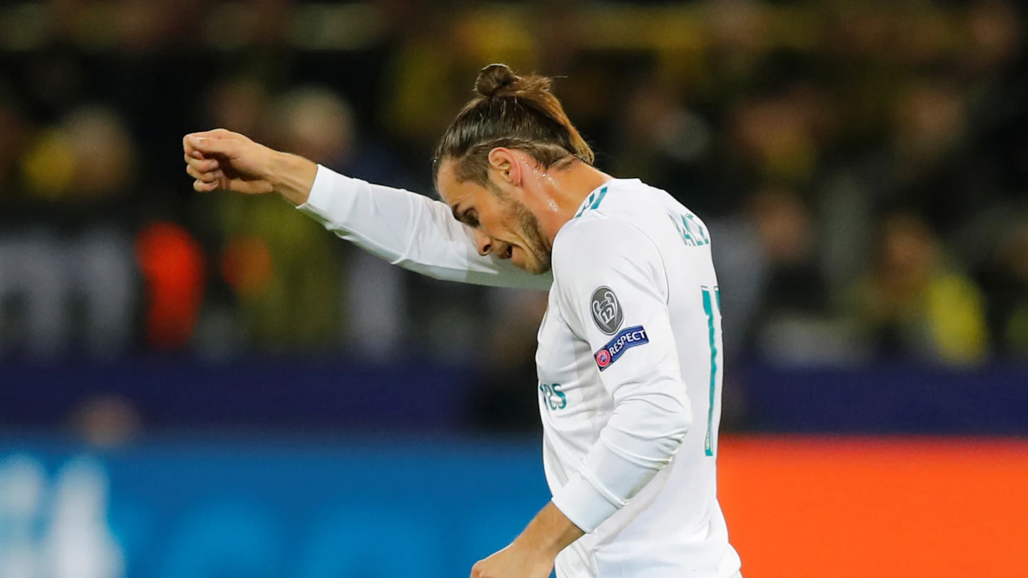 Bale, durante el partido contra el Borussia Dortmund Bale, durante el partido contra el Borussia Dortmund