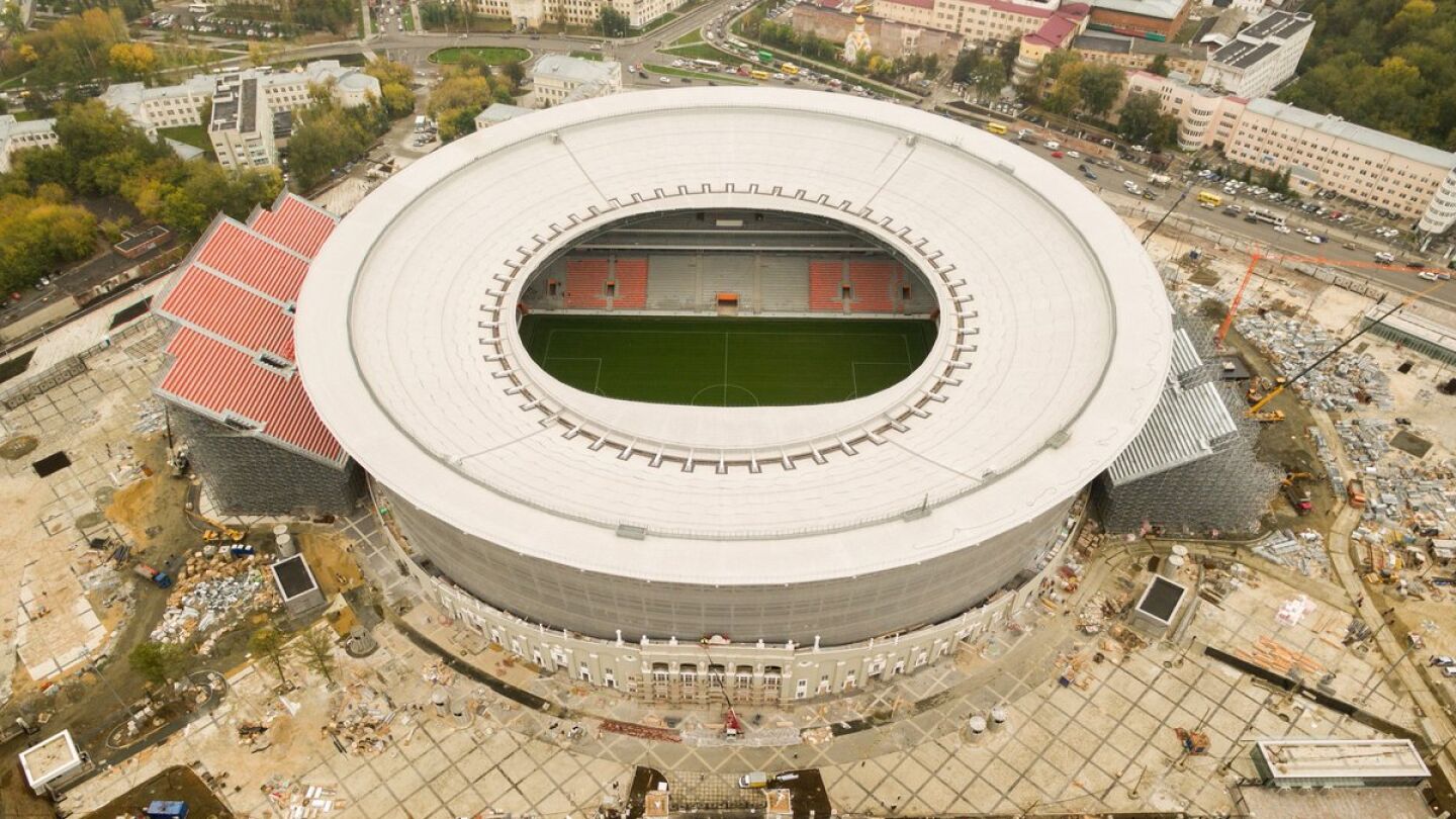 El Ekaterinburgo Arena, una de los estadios m&aacute;s 'raros' del Mundial