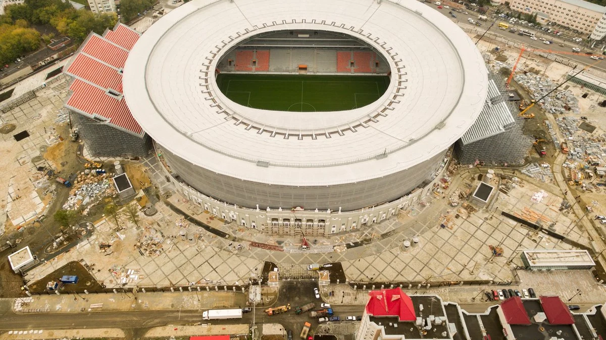 El Ekaterinburgo Arena, una de los estadios más 'raros' del Mundial