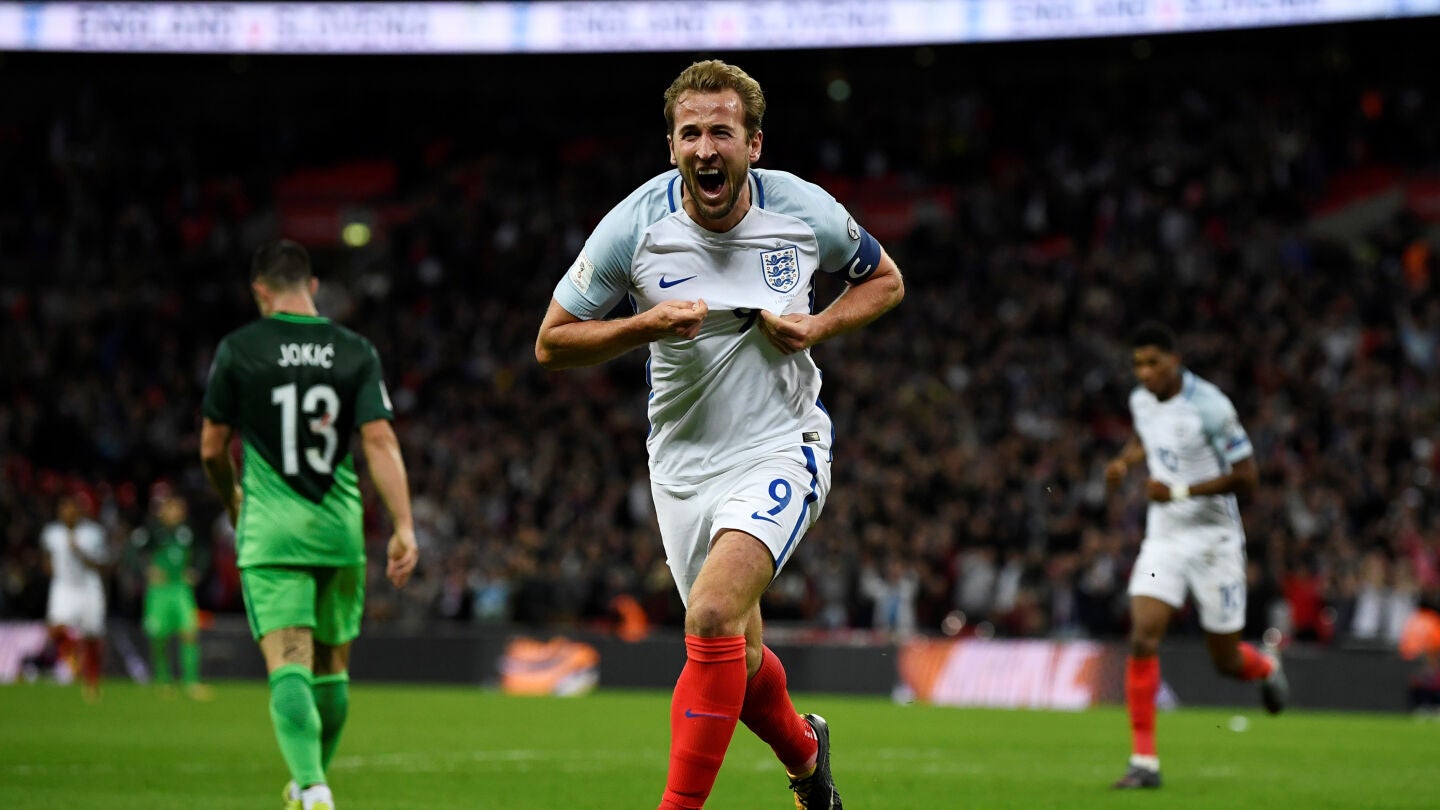 Kane celebra la clasificaci&oacute;n de Inglaterra para el Mundial de Rusia