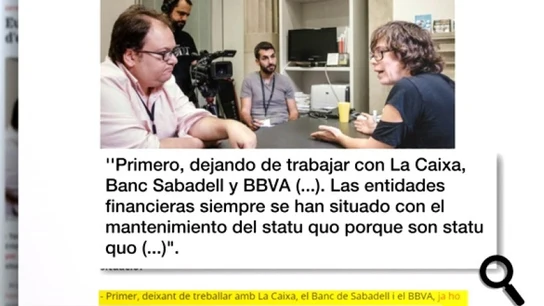 La CUP pide boicotear a la Caixa, Sabadell y BBVA La CUP pide boicotear a la Caixa, Sabadell y BBVA