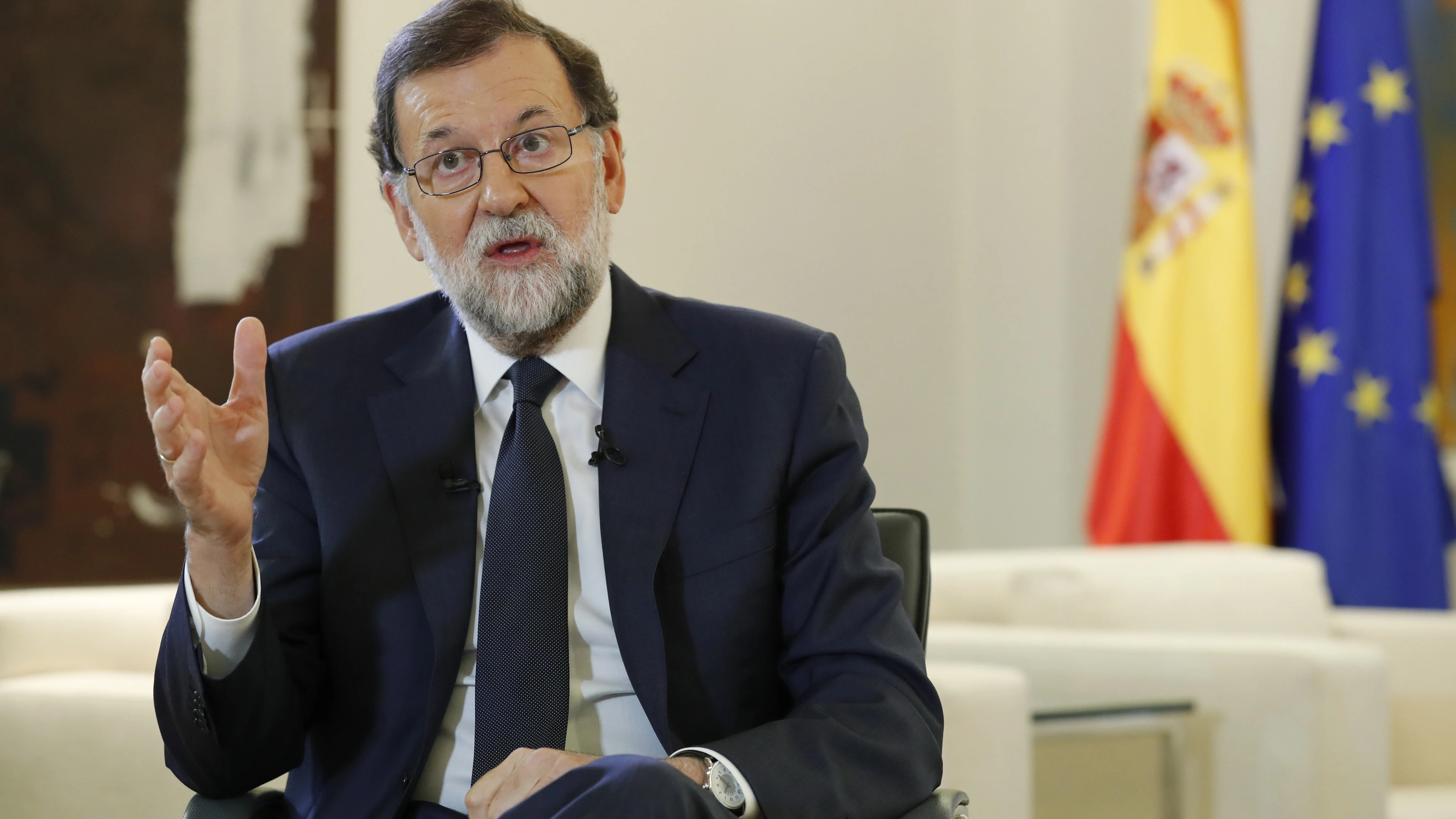 Mariano Rajoy en una entrevista con la Agencia EFE