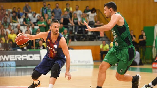 Navarro, durante el partido contra el Joventut Navarro, durante el partido contra el Joventut