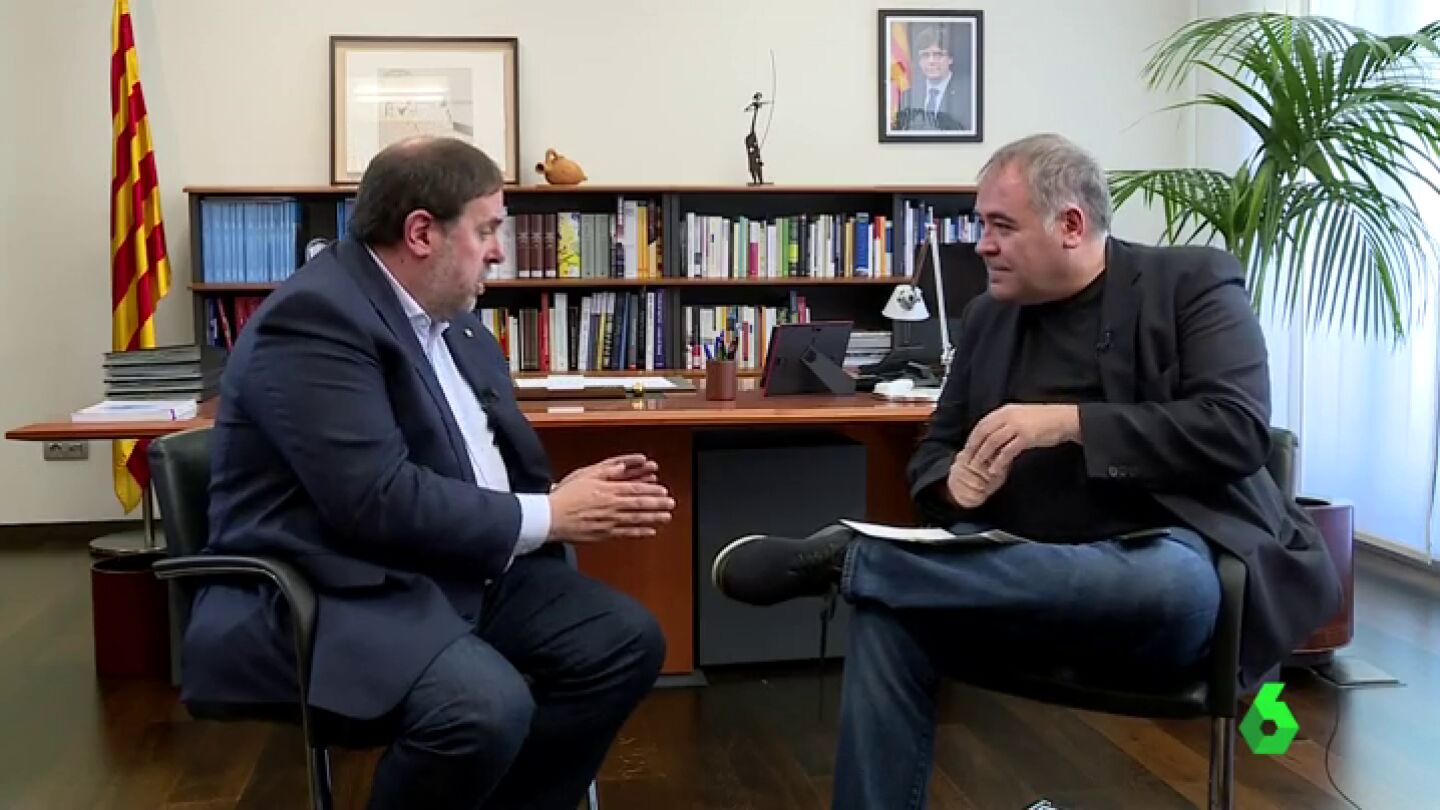 Oriol Junqueras con Garc&iacute;a Ferreras