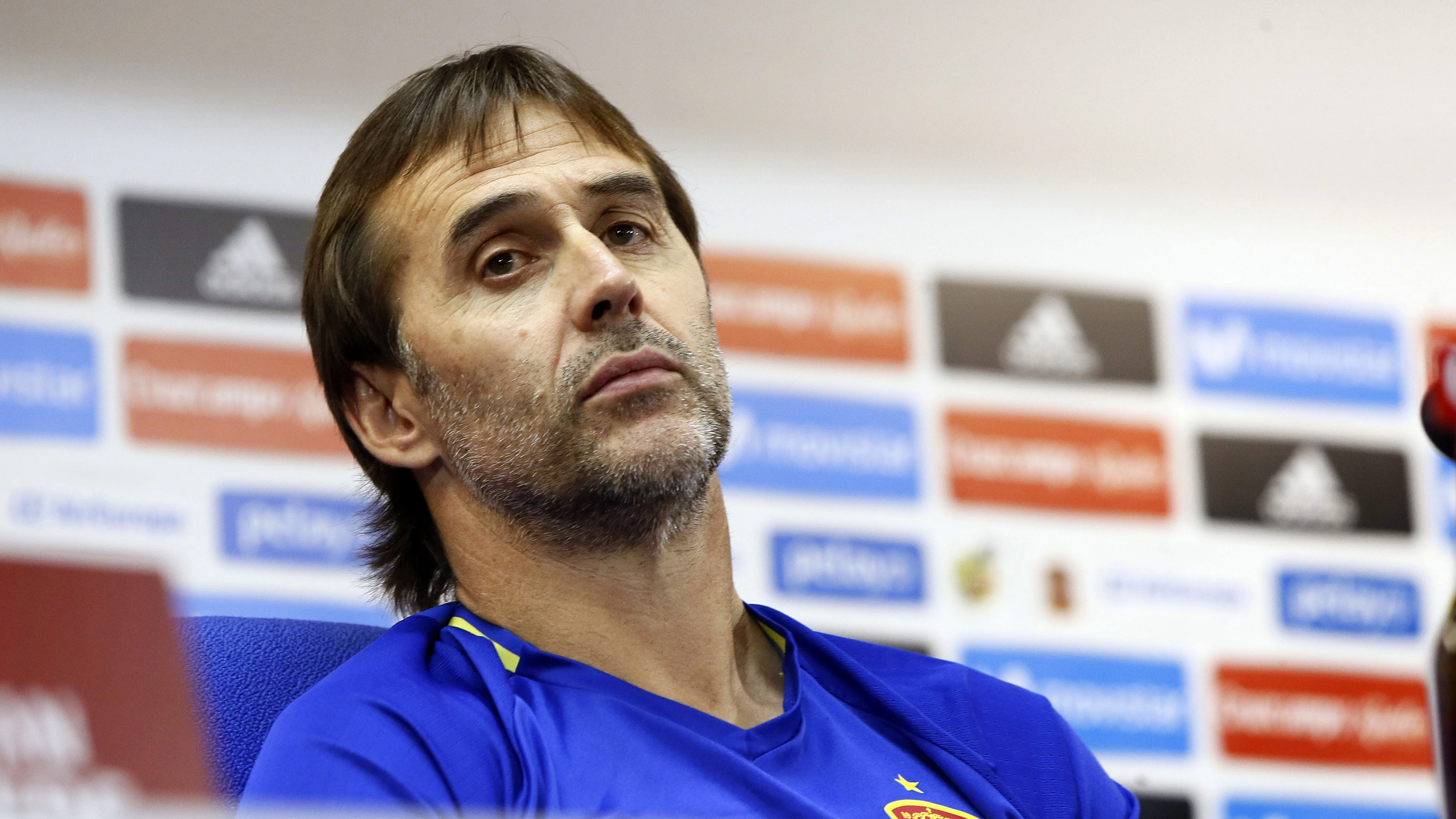 Lopetegui, durante su comparecencia