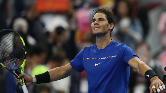 Rafa Nadal celebra un triunfo Rafa Nadal celebra un triunfo