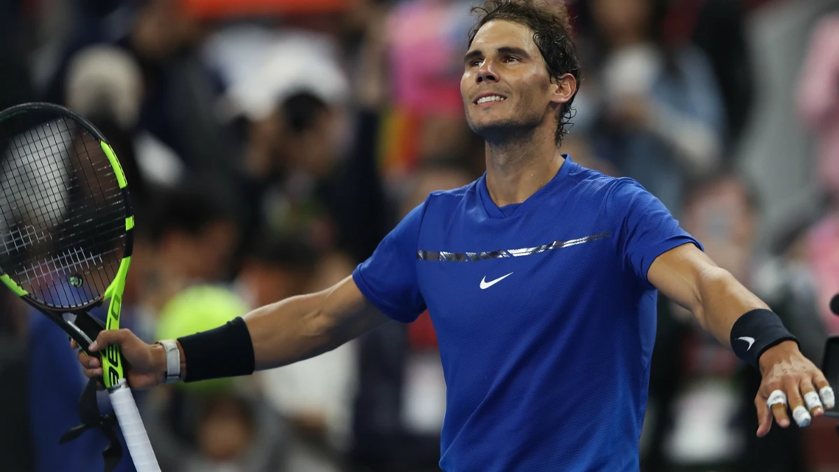 Rafa Nadal celebra un triunfo Rafa Nadal celebra un triunfo
