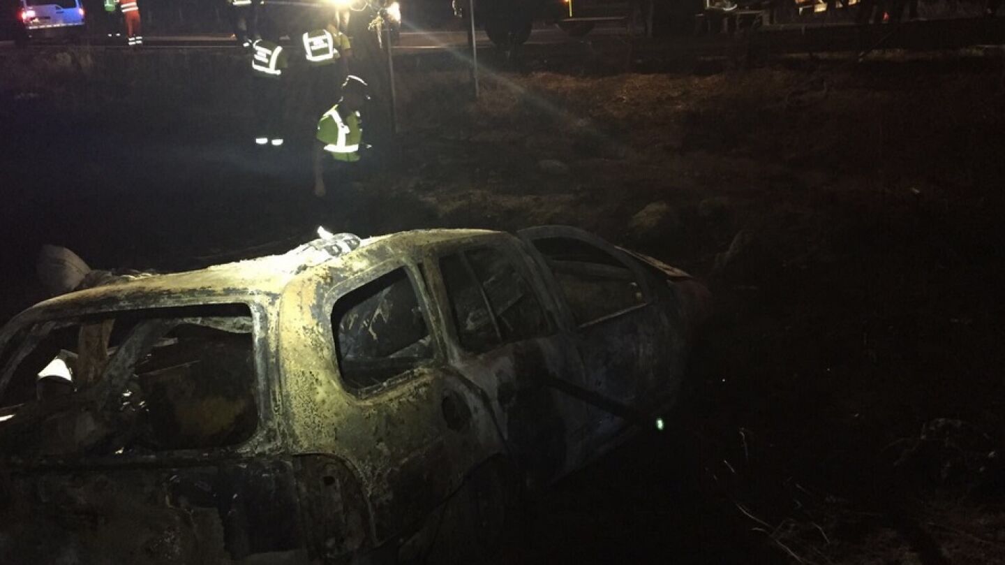 Coche Carbonizado en Guadalix de la Sierra