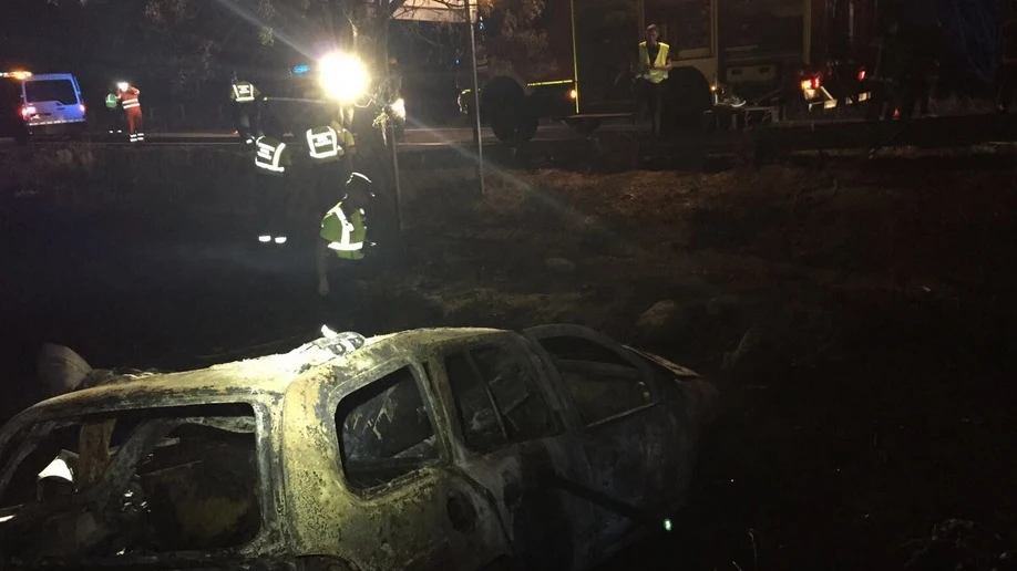 Coche Carbonizado en Guadalix de la Sierra