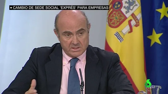 Luis de Guindos en rueda de prensa Luis de Guindos en rueda de prensa