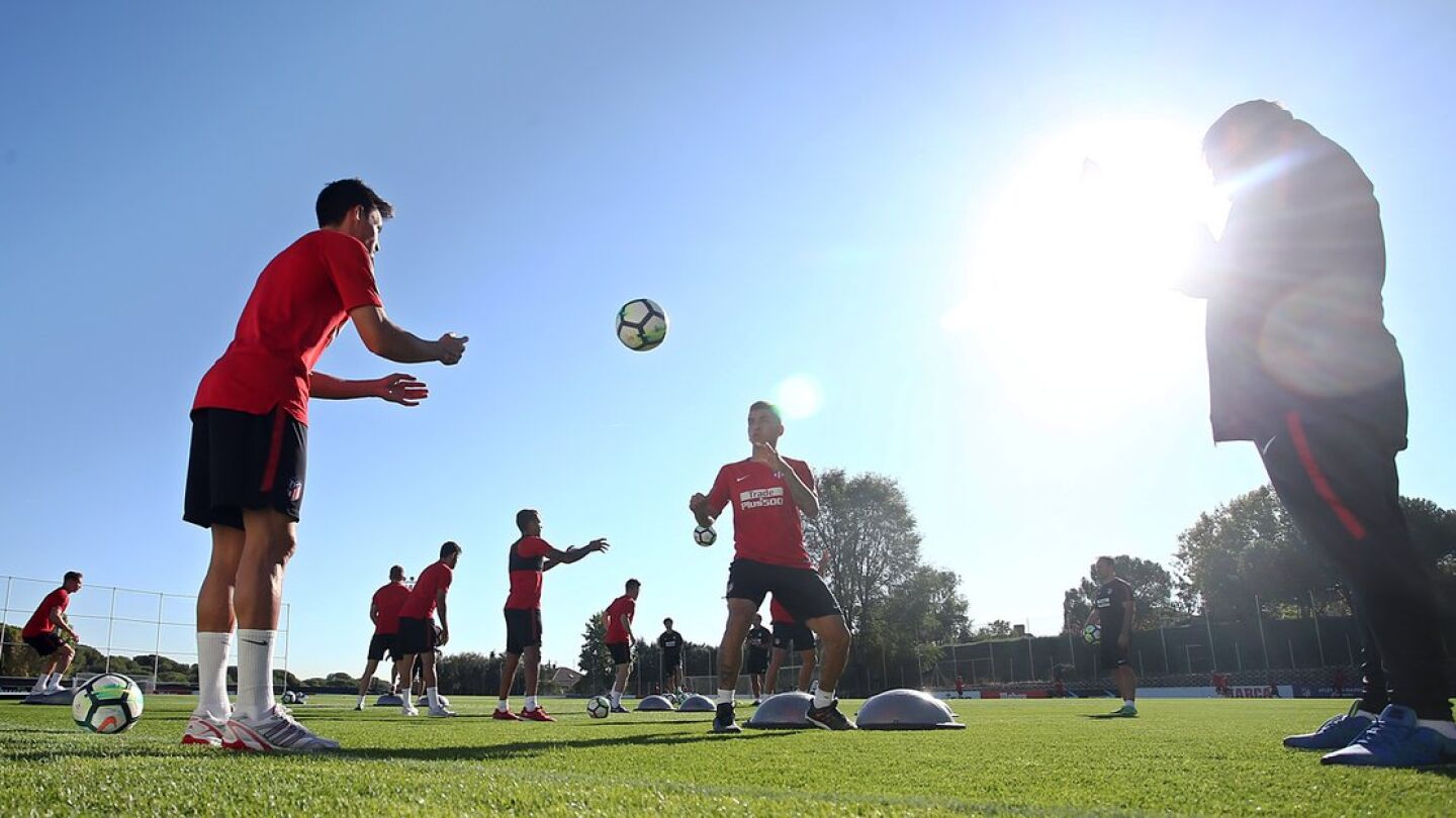 El Atl&eacute;tico realiza un entrenamiento