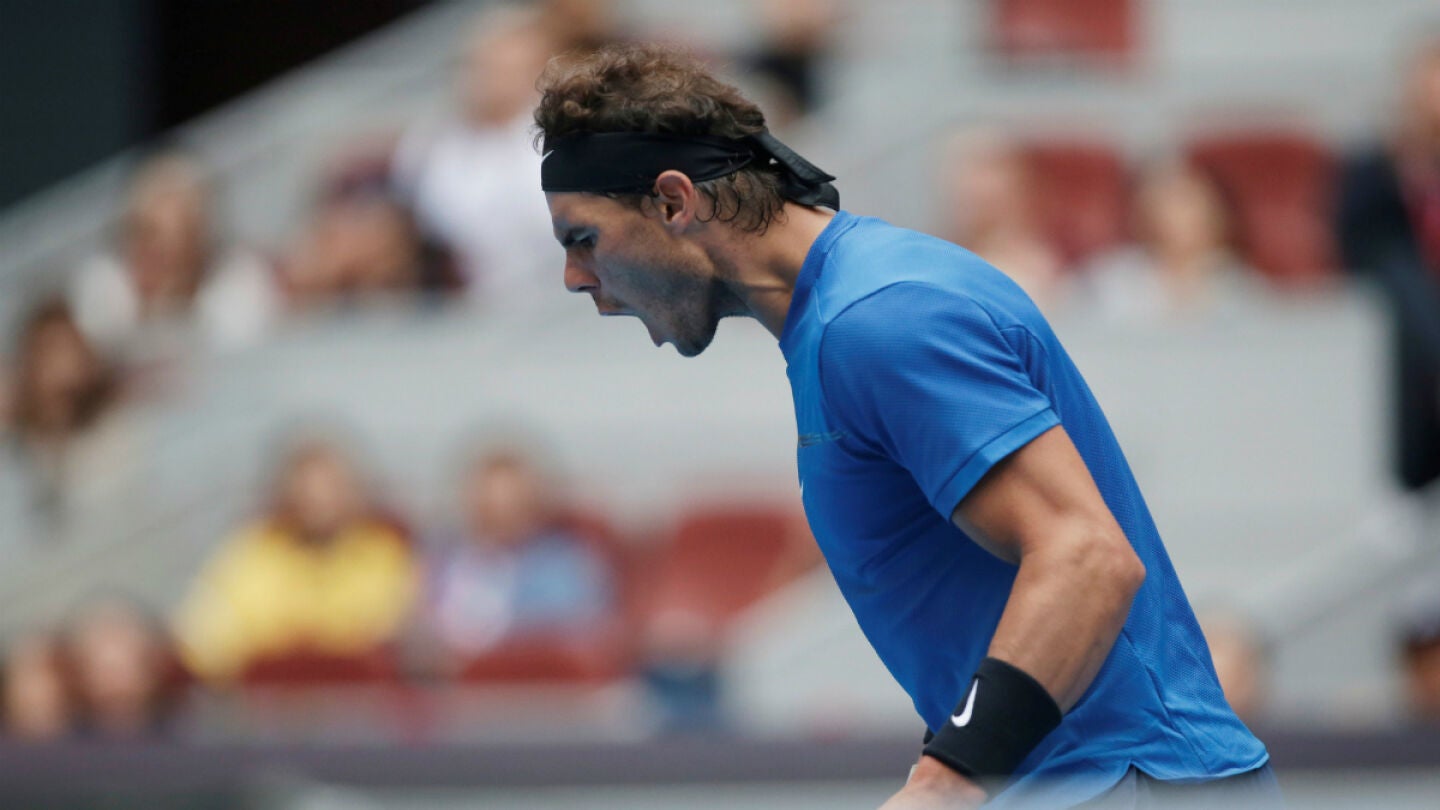 Rafa Nadal celebra un punto
