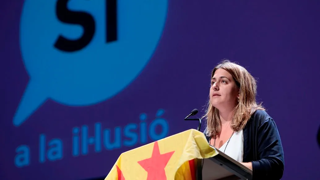 Marta Pascal, en un acto cuando era coordinadora general del PDeCAT