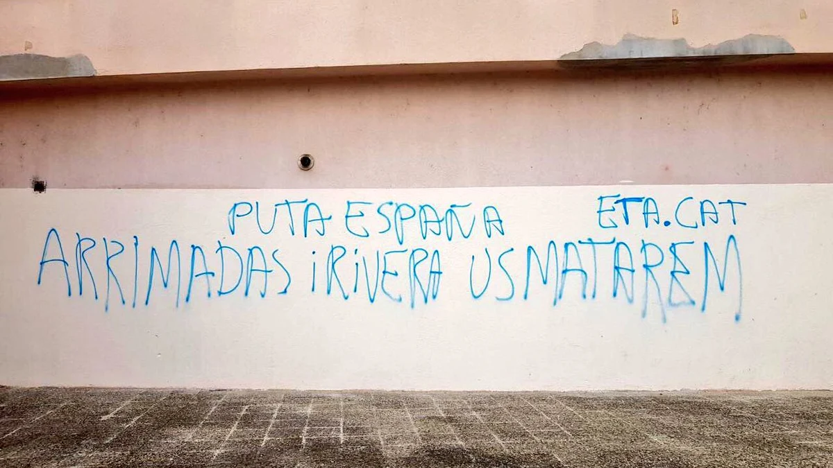 Pintadas amenazantes en la sede de Ciudadanos en Girona