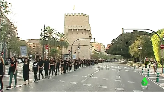 Marcha silenciosa en Valencia para denunciar la trata de personas el 14 de octubre de 2017 Marcha silenciosa en Valencia para denunciar la trata de personas