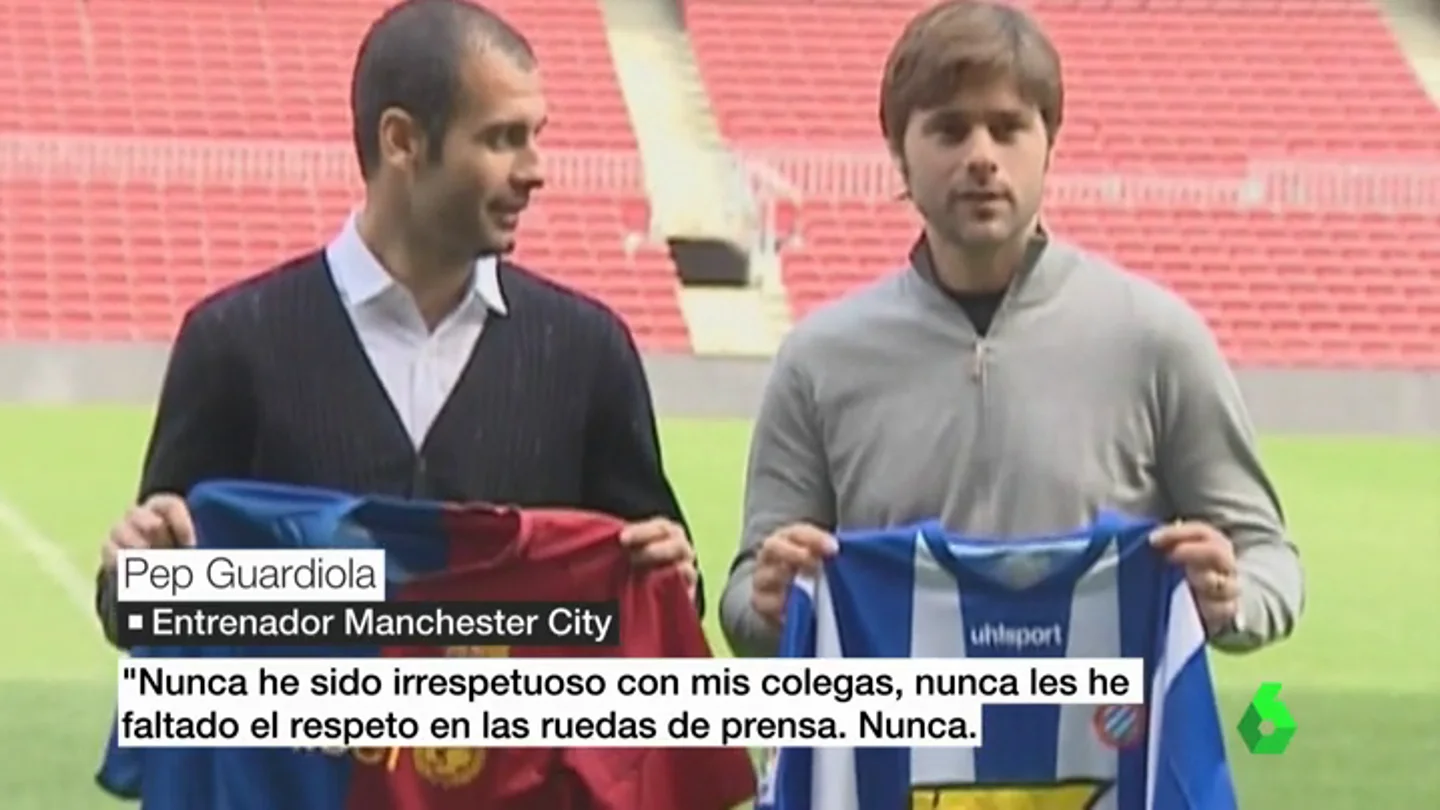 Guardiola vs Pochettino: un duelo que empieza con los Barcelona - Espanyol Guardiola vs Pochettino: un duelo que empieza con los Barcelona - Espanyol