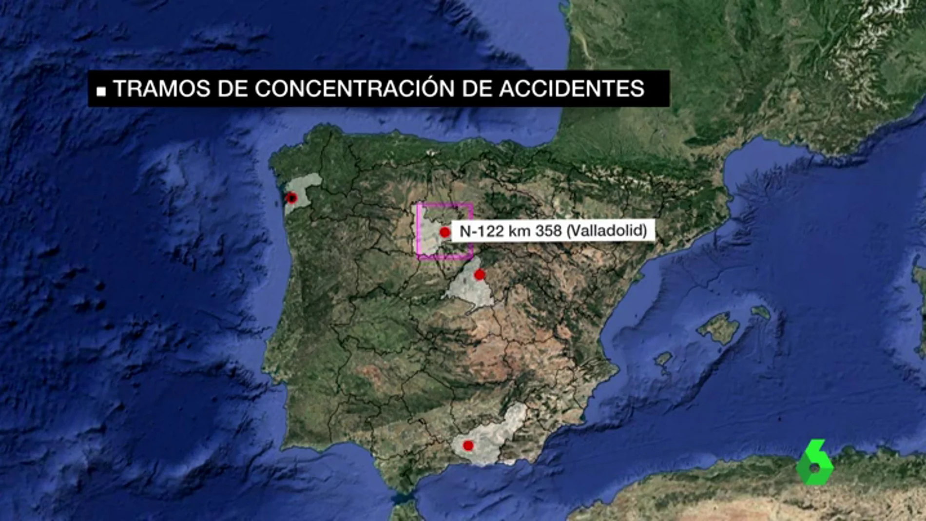 Un informe identifica los 190 tramos de carretera más peligrosos de España