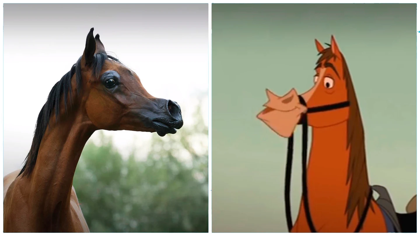 El caballo creado por Orrion y el caballo de Disney El caballo creado por Orrion y el caballo de Disney