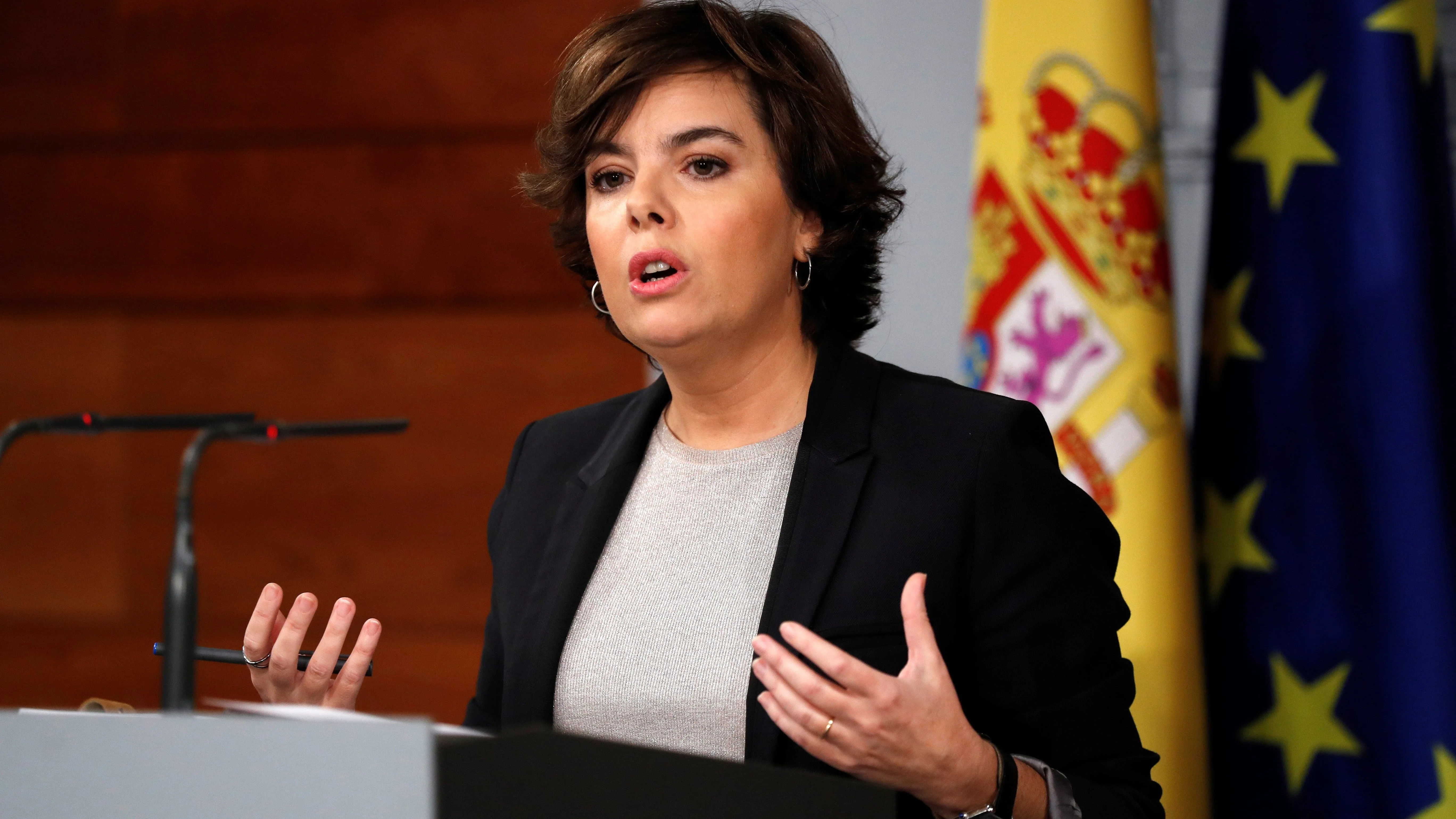 La vicepresidenta del Gobierno, Soraya Sáenz de Santamaría La vicepresidenta del Gobierno, Soraya Sáenz de Santamaría