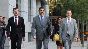 Josep Lluís Trapero a su llegada a la Audiencia Nacional