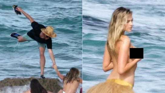 La caída de Kate Upton La caída de Kate Upton