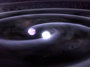 Dos estrellas de neutrones crean ondas gravitacionales Dos estrellas de neutrones crean ondas gravitacionales