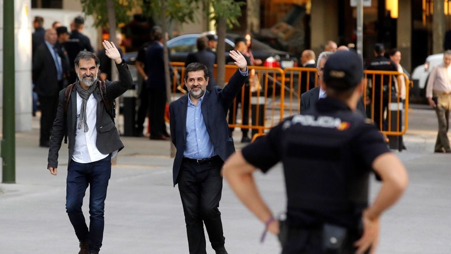 Jordi Cuixart y Jordi S&aacute;nchez, l&iacute;deres de &Ograve;mnium y ANC