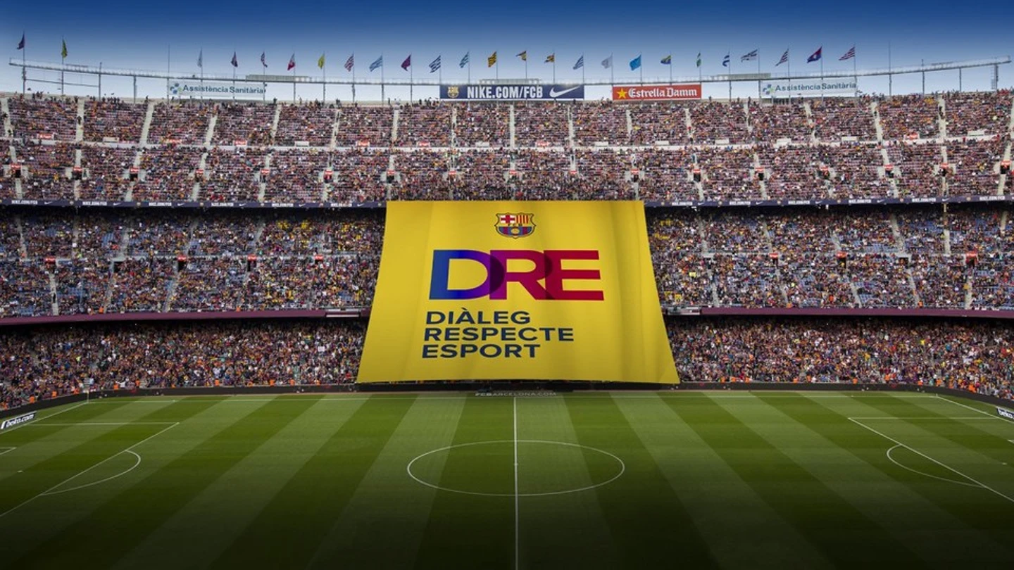 La pancarta que desplegará el Barcelona ante el Olympiakos La pancarta que desplegará el Barcelona ante el Olympiakos