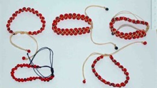 Las cinco pulseras intervenidas con semillas t&oacute;xicas