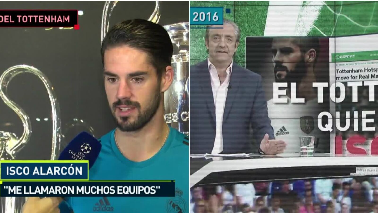 El Tottenham trat&oacute; de fichar a Isco en 2016