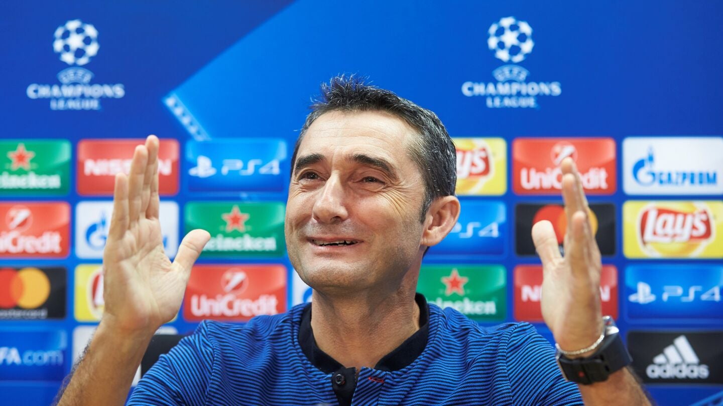 Ernesto Valverde, en rueda de prensa