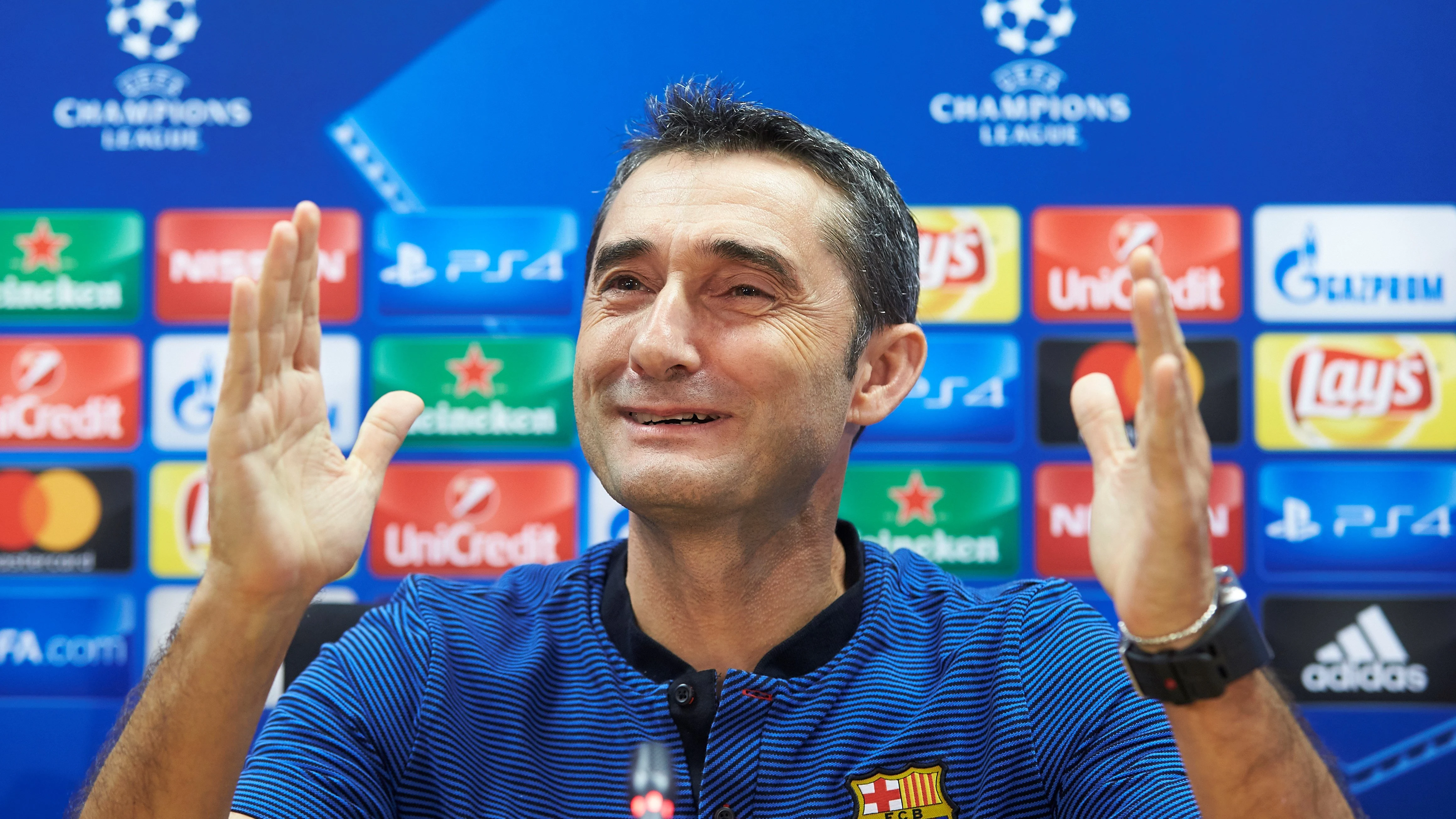 Ernesto Valverde, en rueda de prensa