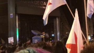 Protestas frente a la sede de la Xunta en Ourense