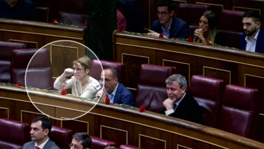 Corte de mangas de la diputada del PdeCAT Lourdes Ciuró Corte de mangas de la diputada del PdeCAT Lourdes Ciuró