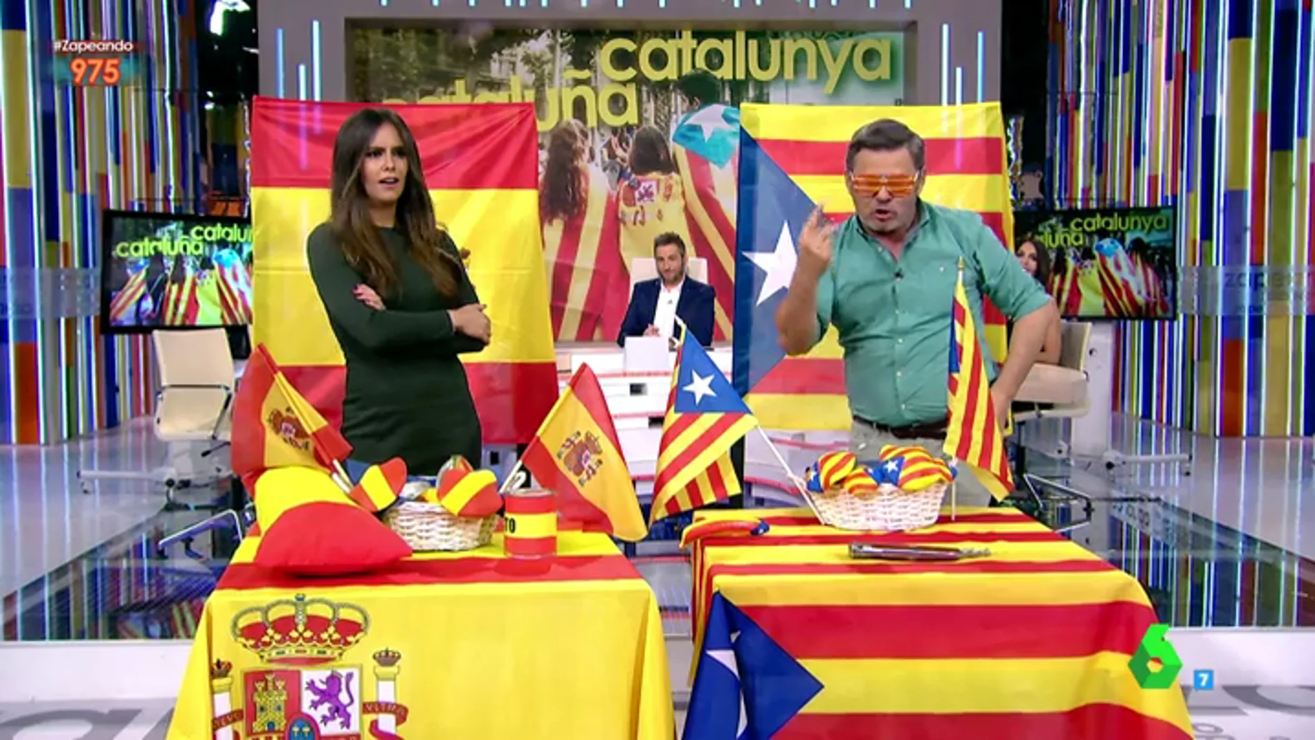 Miki Nadal y Cristina Pedroche en el mercadillo catalán