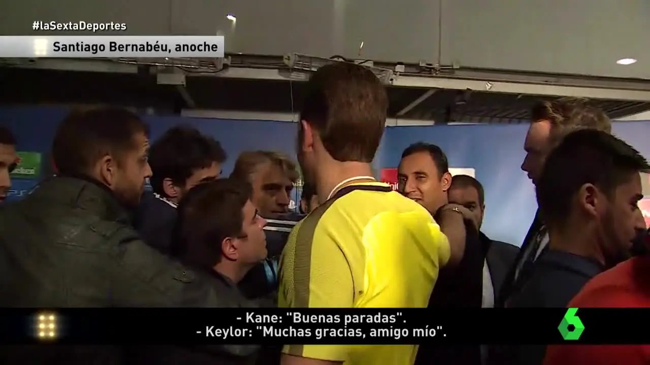 Harry Kane felicita a Keylor Navas