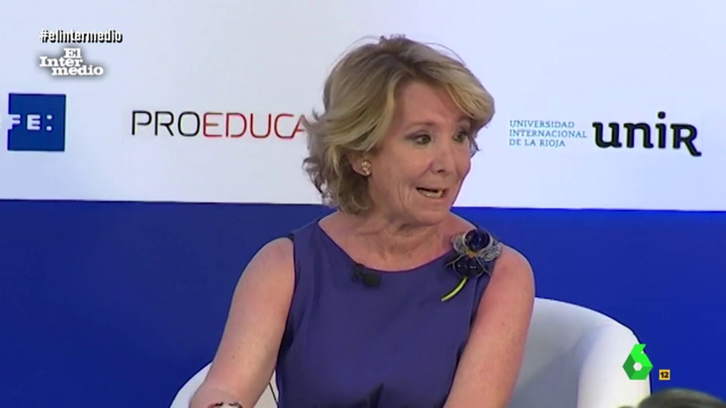 Esperanza Aguirre en entrevista