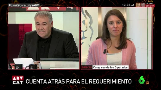 Irene Montero: "Es evidente que no hay legitimidad democrática para declarar la independencia" en Cataluña Irene Montero: "Es evidente que no hay legitimidad democrática para declarar la independencia" en Cataluña