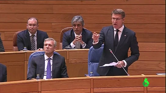 El presidente de la Xunta, Alberto Núñez Feijóo, en el parlamento gallego parlamento gallego