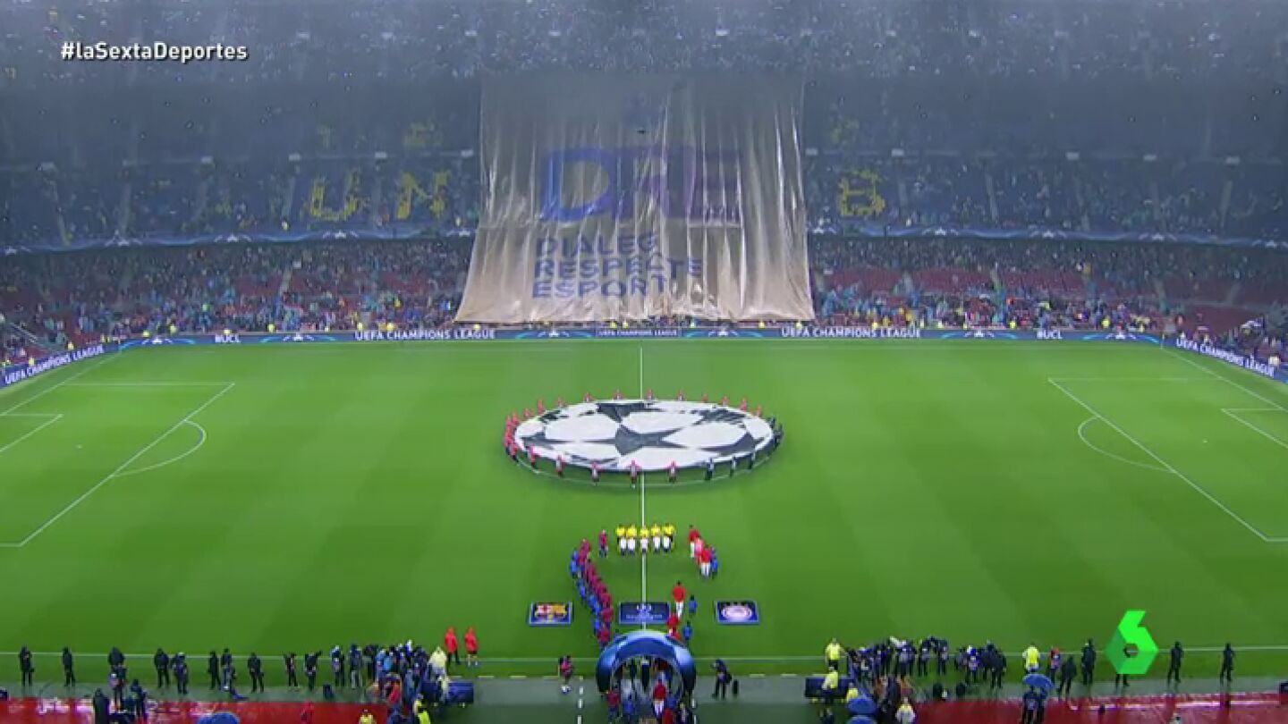 Las asociaciones independentistas muestran su inconformismo con la pancarta del Camp Nou: "Di&aacute;logo, respeto y deporte"
