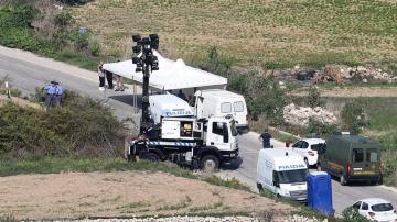 Vista general del lugar donde falleció la periodista maltesa Daphne Caruana Galizia al explotar su coche