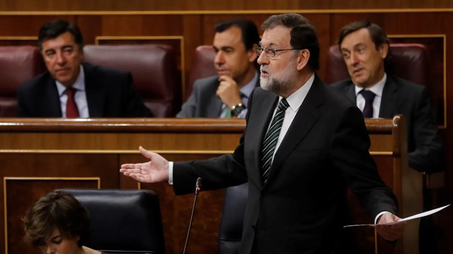 El presidente del Gobierno, Mariano Rajoy, durante la sesión de control al Gobierno en el Congreso El presidente del Gobierno, Mariano Rajoy, durante la sesión de control al Gobierno en el Congreso