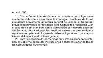 Artículo 155 de la Constitución Española