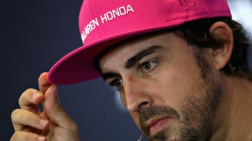 Fernando Alonso, en la rueda de prensa en Austin