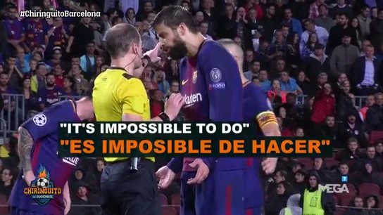 Piqué, al árbitro tras su expulsión: "¿Dónde pongo el brazo?" Piqué, al árbitro tras su expulsión: "¿Dónde pongo el brazo?"