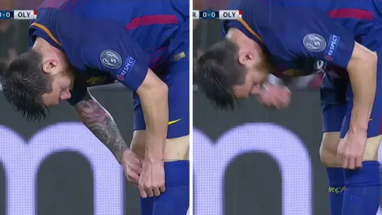 La imagen de Messi tomando la pastilla La imagen de Messi tomando la pastilla