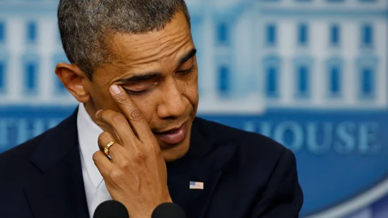 Barack Obama llorando Barack Obama llorando