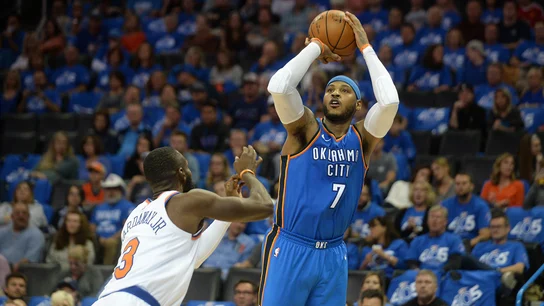 Carmelo Anthony, en su debut con los Thunder Carmelo Anthony, en su debut con los Thunder
