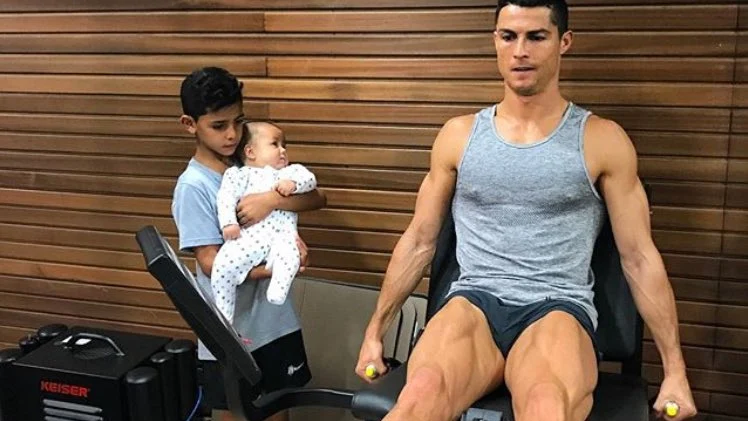Cristiano Ronaldo entrenando