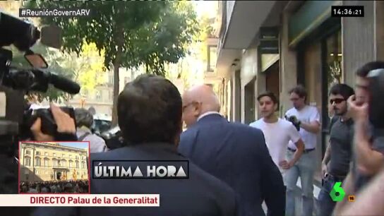 Jordi Baiget, a la salida de la sede del PDeCAT